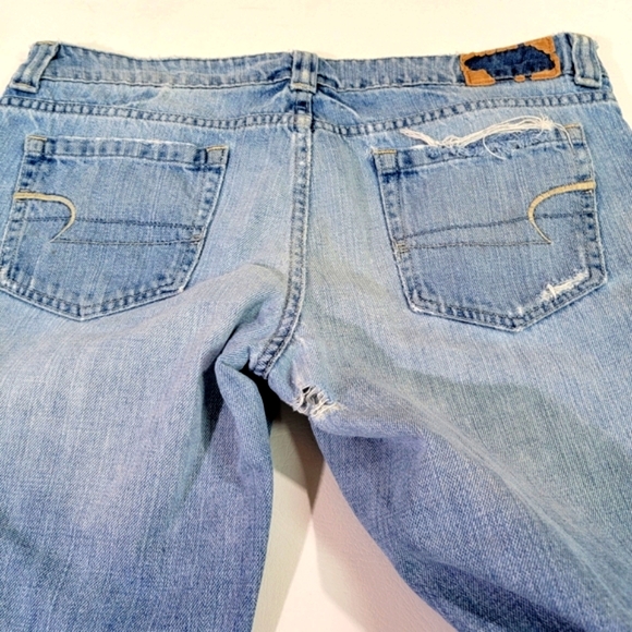 AMERICAN EAGLE ♡ Vintage Factory Faded 'n Distressed Boyfriend 77 Jeans 12S - Picture 16 of 17